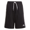 adidas Essentials 3 Stripe Jersey Short Juniors Black/White 13 Years