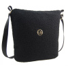 Velká černá beránková dámská crossbody taška M821 GROSSO