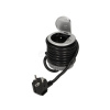 Zapuštěná zásuvka ORNO OR-AE-1373 230V + USB nabíjecí, stříbrná, přívod 1,8m