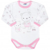 NEW BABY Dojčenské body New Baby Bears Ružové Veľ. 50