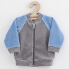 Dojčenská semišková mikina New Baby Suede clothes sivo modrá 80 (9-12m)