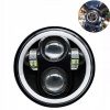 REFLEKTOR LED PREDNÁ LAMPA MOTOCYKEL 60W celý krúžok HALOGEN motor