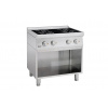Keramický sporák 4 varné zóny, 800x700x850 mm | BARTSCHER, 700 Classic inox