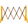 NOŽNICOVÁ ZÁBRANA HARMONIKA SKLADACIA CESTNÁ ZÁVORA 2,5m PVC ŽLTÁ ODRÁŽAJÚCA