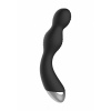 Shots ElectroShock G-Spot Vibrating & E-Stimulation, čierny silikónový vibrátor na bod G 19 x 2,5–4 cm