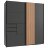 MID.YOU SKRIŇA S POS. DVER. – HOR.VED, grafitová, dub artisan, 180/198/65 cm - Online Only spálne - 001787057502