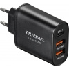 VOLTCRAFT UC-3ACX001 USB nabíječka, 2x USB A, 1x USB-C®, 38 W, Dodávka energie, černá