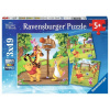 RAVENSBURGER Medvídek Pú 3x49 dielov