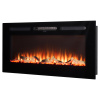 Elektrický nástenný krb čierny 2000 W s funkciou ohrievania