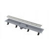 Alcadrain Odtokové žľaby Sprchový žľab Simple 75 cm, s okrajom na perforovaný rošt, vrátane roštu, nerezová mat APZ10-750M