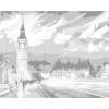 ZUTY Bodkovanie - SÚMRAK NAD LONDÝNOM Rámovanie: bez rámu a bez vypnutia plátna, Rozmer: 80x100 cm