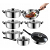 Súprava hrncov 12-dielna nerezová oceľ s pokrievkami