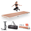 Insportline Airtrack Airstunt 400x100x10 cm mocha mousse s ručnou pumpou