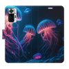 Flip pouzdro iSaprio - Xiaomi Redmi Note 10 Pro - Jellyfish - kapsičky na karty (Knížkový flip kryt, obal, pouzdro iSaprio na mobil Xiaomi Redmi Note 10 Pro - Jellyfish - 360° ochrana telefonu, přihrá