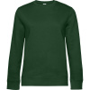 B&C Mikina B&C QUEEN Crew Neck, dámská COT01W01Q54001-bottle gree S Zelená lahvově