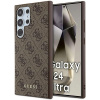 Guess Hardcase 4G Metal Gold Logo (GUHCS24LG4GFBR) kryt na Samsung Galaxy S24 Ultra – Hnedý