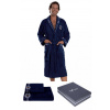 Soft Cotton luxusný pánsky župan Marine man tmavo modrá