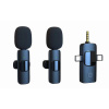 K15 - Bezdrôtový klopový mikrofón 2 ks + univerzálny prijímač s USB-c, Jack 3,5 mm, iphone pre telefóny, fotoaparáty