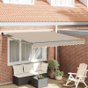 zahrada-XL Ručná vysúvacia markíza vidaXL Béžová 350x250 cm, Náhradná látka markízy vidaXL pre rám 3.5x2.5 m Béžová 3330349