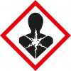GHS 08, symbol Nebezpečné pre zdravie, fólia, SK, 26 x 26 mm, 10 x 12 ks