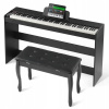 VEVOR Pianino Cyfrowe 1317x320x785MM 88-Klawiszowe Czarno-Biały 3-Pedałowa