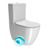 SAPHO PURA SWIRLFLUSH 63cm WC kombi s nádržkou, splachovanie vírom, zadný/spodný odpad, keramika, biela, 880611P