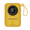 Awei P23K 10 000 mAh, 22,5 W, powerbanka s displejom, žltá