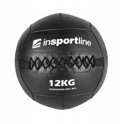 Insportline 34 cm čierna lekárska guľa (Insportline Walbal SE 12 kg Medical Ball)