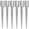 zahrada-XL Kotviace hroty 6 ks, strieborné 10x76 cm, pozinkovaná oceľ 145432