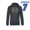 Superfutbal Mikina s kapucňou CR7, tmavosivá Veľkosť: XL