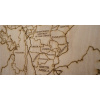 Drevená nástenná mapa sveta v prírodných odtieňoch 120 × 60 cm Farba: Surové drevo