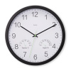 Nástenné hodiny Hama Santorini 30 cm, tichý chod, teplomer/vlhkomer, čierne 185885