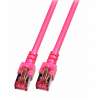 S/FTP (PiMF) Patchkábel LSOH 7.5m, cat.6, magenta, Cu