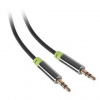 Kábel GoGEN Jack 3,5mm, 1,5m, pozlátené konektory (GOGJACK150MM01) čierny