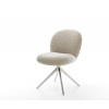 Jedálenská stolička Nube-Flex tkanina mäkký béžová krížová podstava