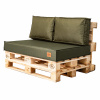 Golden Garden Paletové sedenie GG130 podsedák a vankúš 120cm x 80cm x 15cm olivová