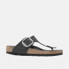 Birkenstock Čierne Regular žabky Gizeh Big Buckle Natural Leather Oiled