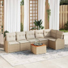 zahrada-XL Súprava záhradných pohoviek 7 pcs Beige, biela 3356258