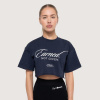 GymBeam Dámske cropped tričko Earned Midnight - S