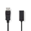 Nedis Nedis CCGB37150BK02 - DisplayPort – HDMI Kabel | DisplayPort Zástrčka - HDMI Zásuvka | 0,2 m | Černá barva
