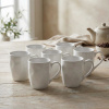 LA PORCELLANA BIANCA LUNIA 6 ks 110 ml - sada porcelánových šálok na kávu a espresso, biela