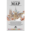 Praktická mapa centra Prahy s 69 ilustracemi historických památek stříbrná