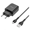 HOCO N2 MICRO USB 2,1A + kábel MICRO USB čierna (Sieťová nabíjačka s koncovkou MICRO USB)