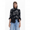 Dámský svetr DESIGUAL 25SWJF04 2000 JERS MALMO 2000 BLACK velikost XL
