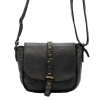 Čierna kožená crossbody kabelka VS 002 Kožená dámska kabelka