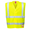 PORTWEST HI-VIS BIZFLAME WORK FR71 / Nehorľavá reflexná vesta, antistatická - HV žltá S/M