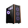 1stCOOL G6 Noble Wood Decor TS ARGB, skrinka ATX, USB3.0, USB-C, 4x ARGB ventilátor ML-G6-NOBLE-USBC-ARGB