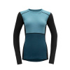 DEVOLD Lauparen Merino 190 Shirt Wmn Moon/Ink/Flood - S