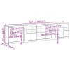 vidaXL Sideboard s LED svetlami Staré drevo 283x37x67 cm - Hnedá - 291309-308055