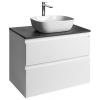 Aqualine ALTAIR skříňka s deskou 78,5 cm, bílá/antracit břidlice